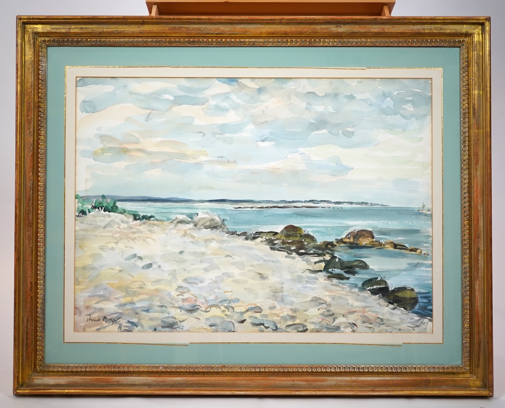 Paul Lucien Maze, French 1887-1979, Coastal landscape.